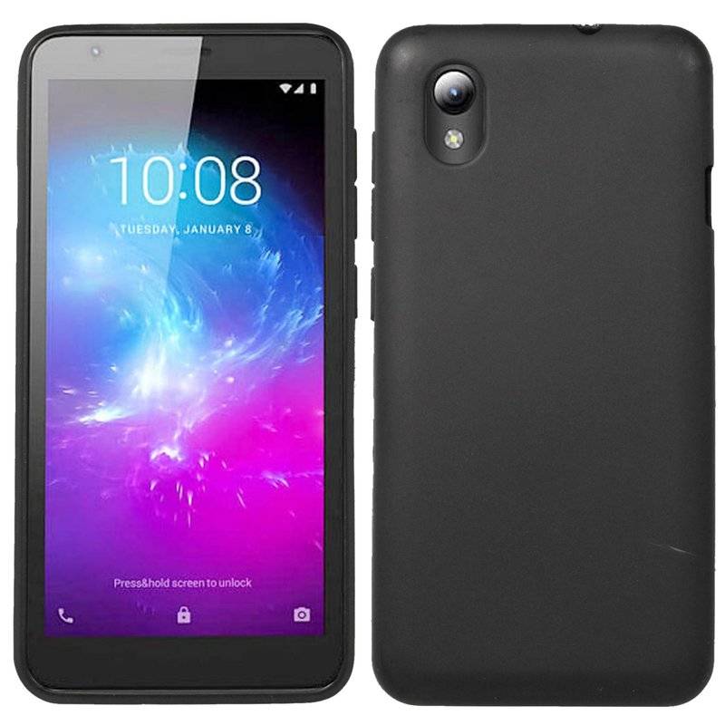 Silikon Hülle Basic kompatibel mit ZTE BLADE A3 2019 Case TPU Soft Handy Cover Schutz in Schwarz
