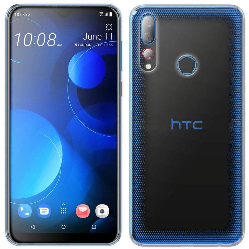 Silikon Hülle Basic kompatibel mit HTC DESIRE 19+ Plus Case TPU Soft Handy Cover Schutz Transparent