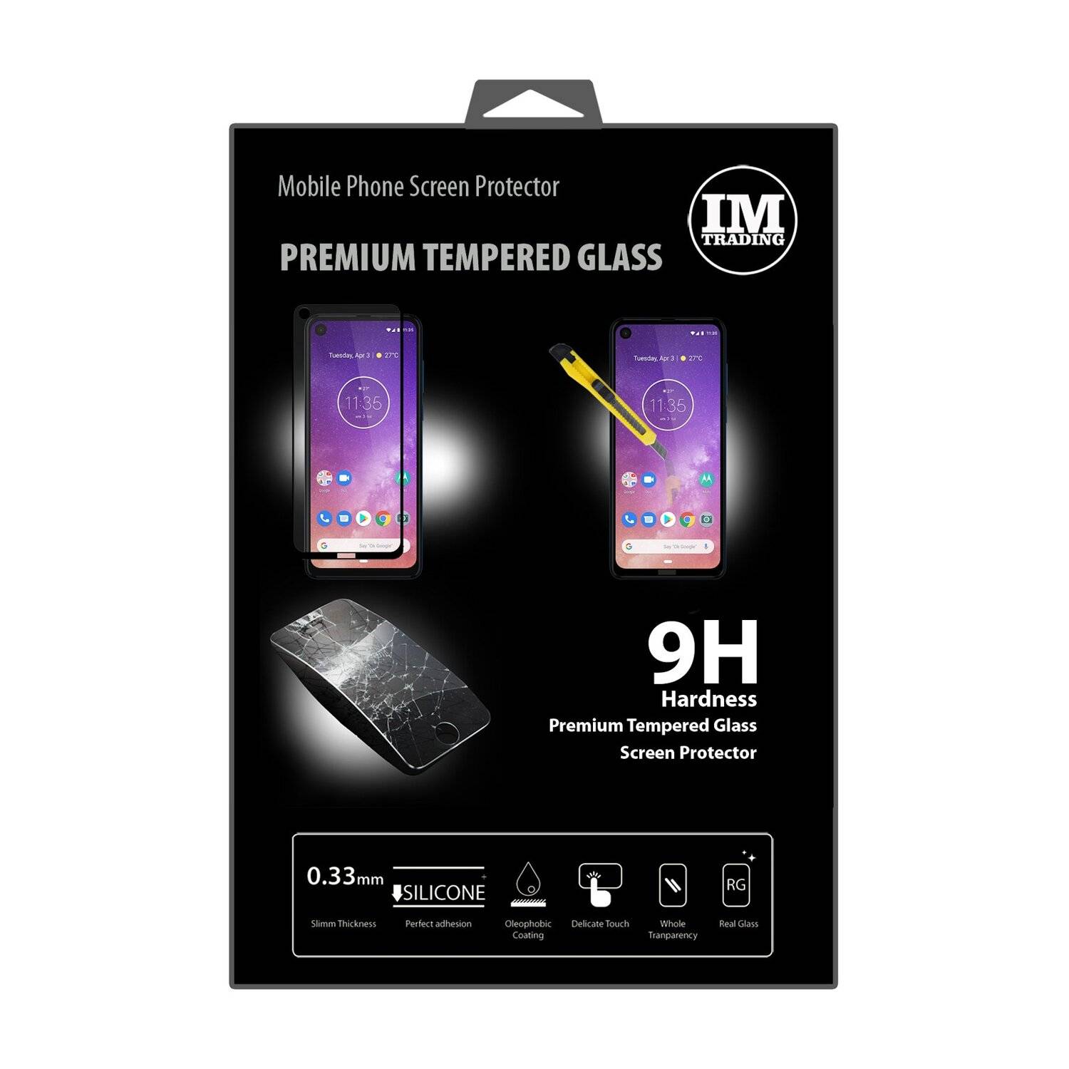 5D Schutz Glas kompatibel mit MOTOROLA ONE VISION Curved Schutz Folie Vollständig Klebend und Abdeckung