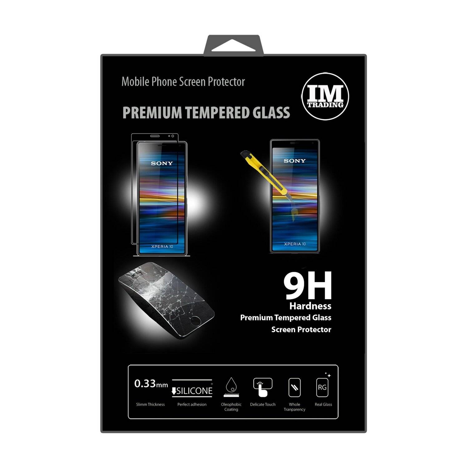5D Schutz Glas kompatibel mit SONY XPERIA 10 Curved Schutz Folie Vollständig Klebend und Abdeckung