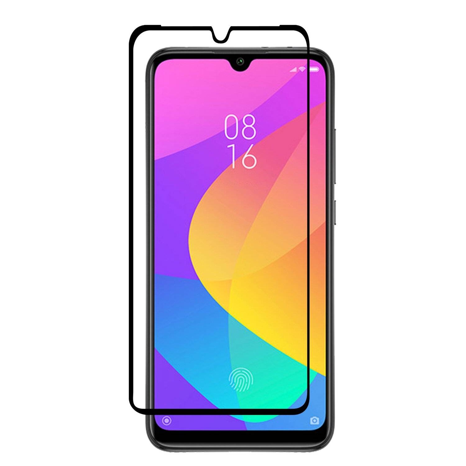 5D Schutz Glas kompatibel mit Xiaomi Mi A3 Curved Schutz Folie Vollständig Klebend und Abdeckung