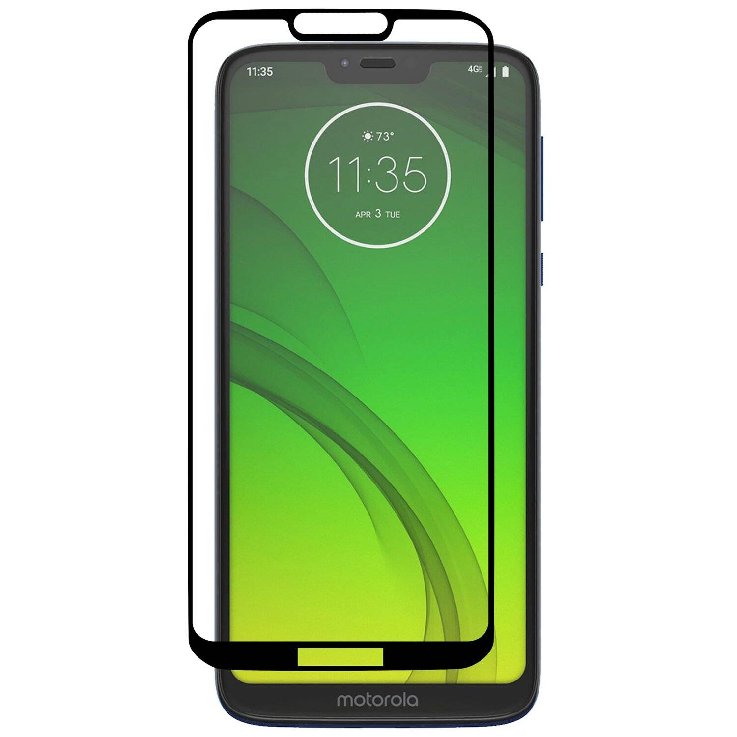 5D Schutz Glas kompatibel mit MOTOROLA MOTO G7 POWER Curved Schutz Folie Vollständig Klebend und Abdeckung