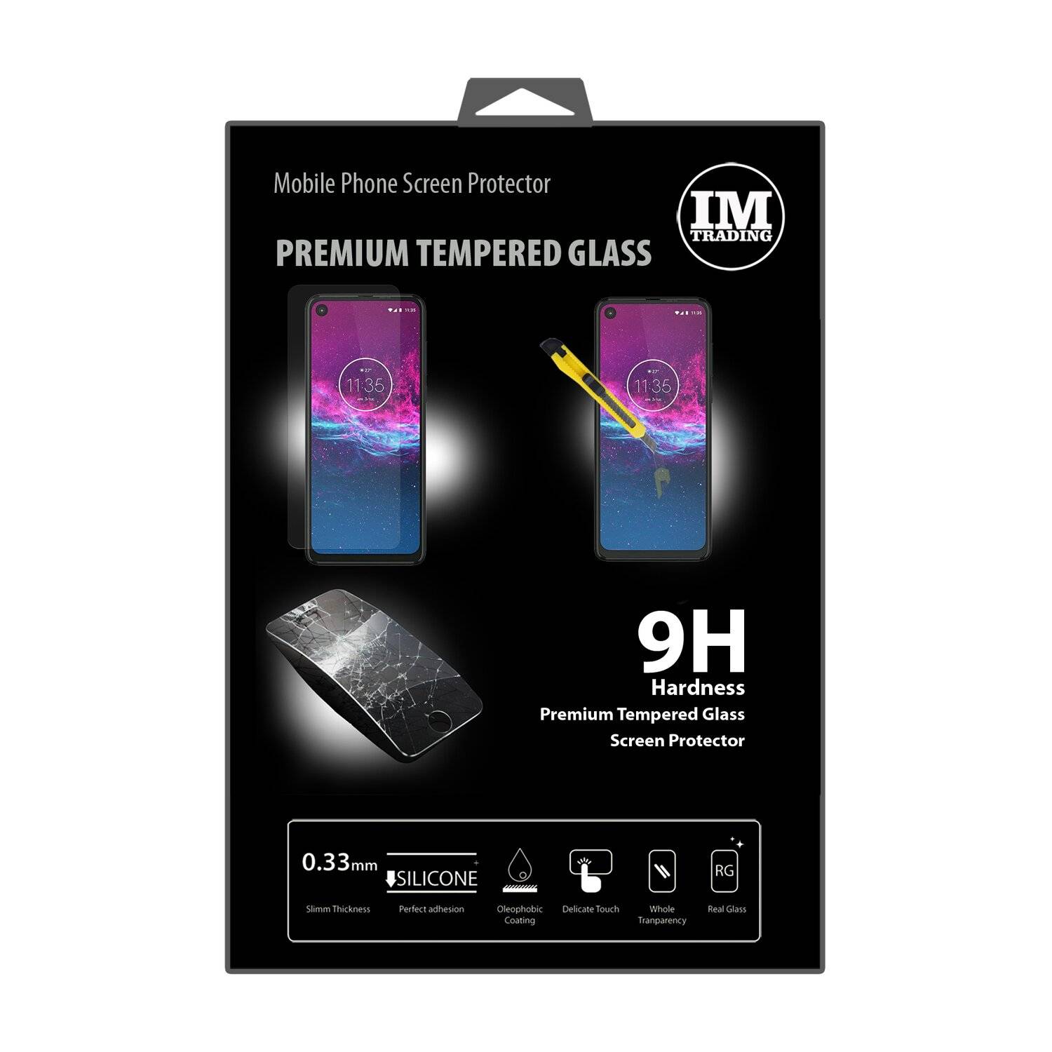 Schutzglas 9H kompatibel mit MOTOROLA ONE ACTION Displayschutzfolie Schutzfolie Passgenau Glas