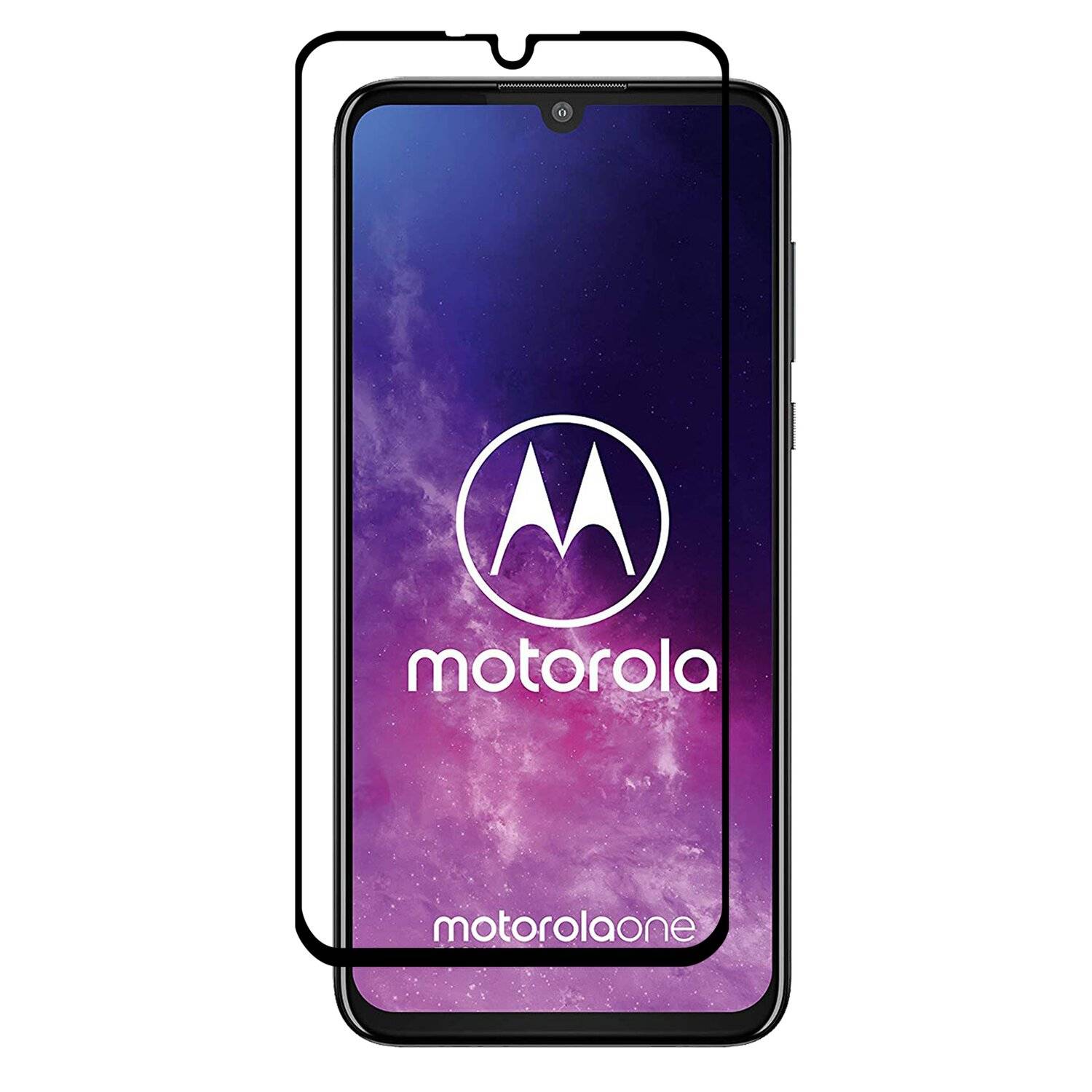 5D Schutz Glas kompatibel mit MOTOROLA ONE ZOOM Curved Schutz Folie Vollständig Klebend und Abdeckung
