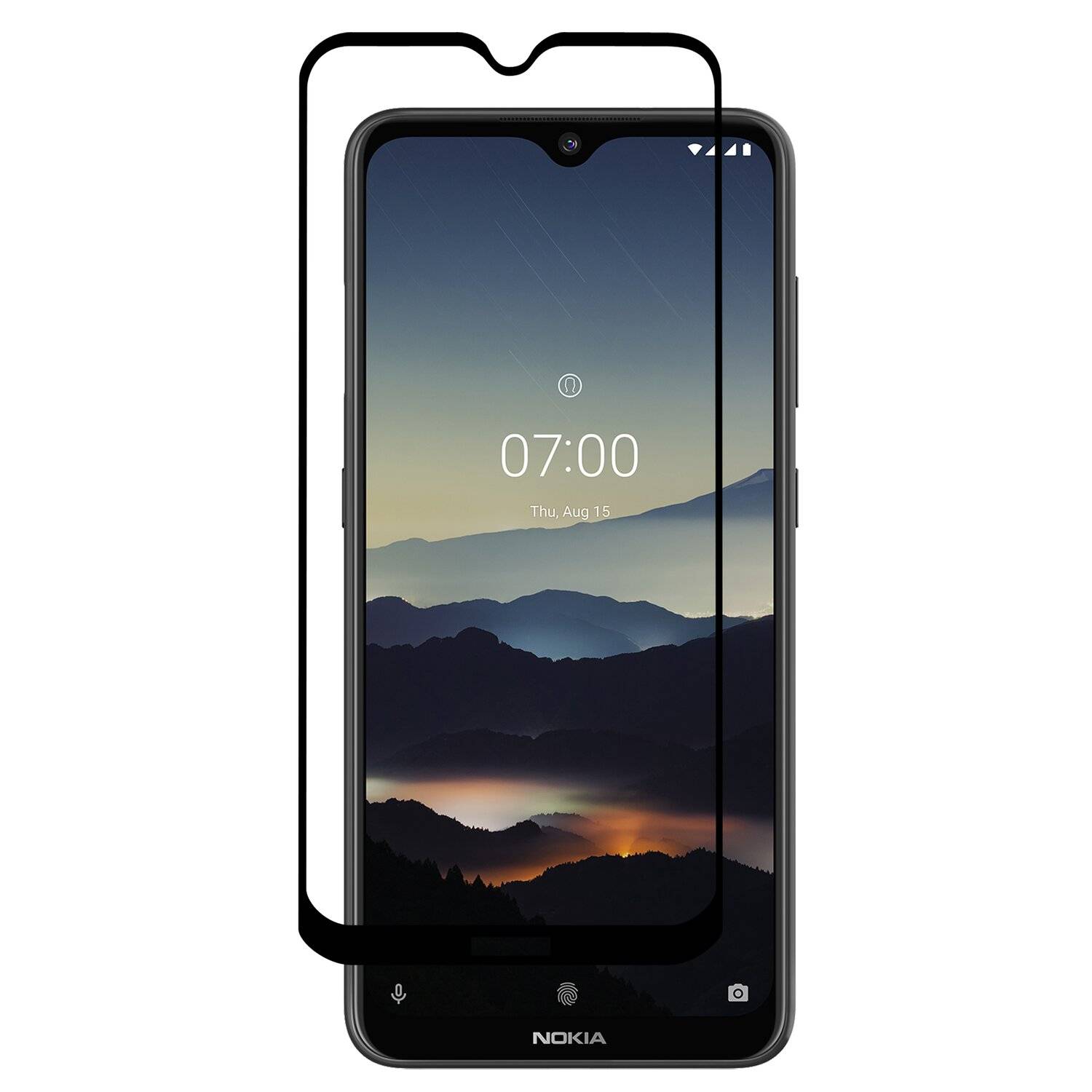 5D Schutz Glas kompatibel mit NOKIA 7.2 Curved Schutz Folie Vollständig Klebend und Abdeckung
