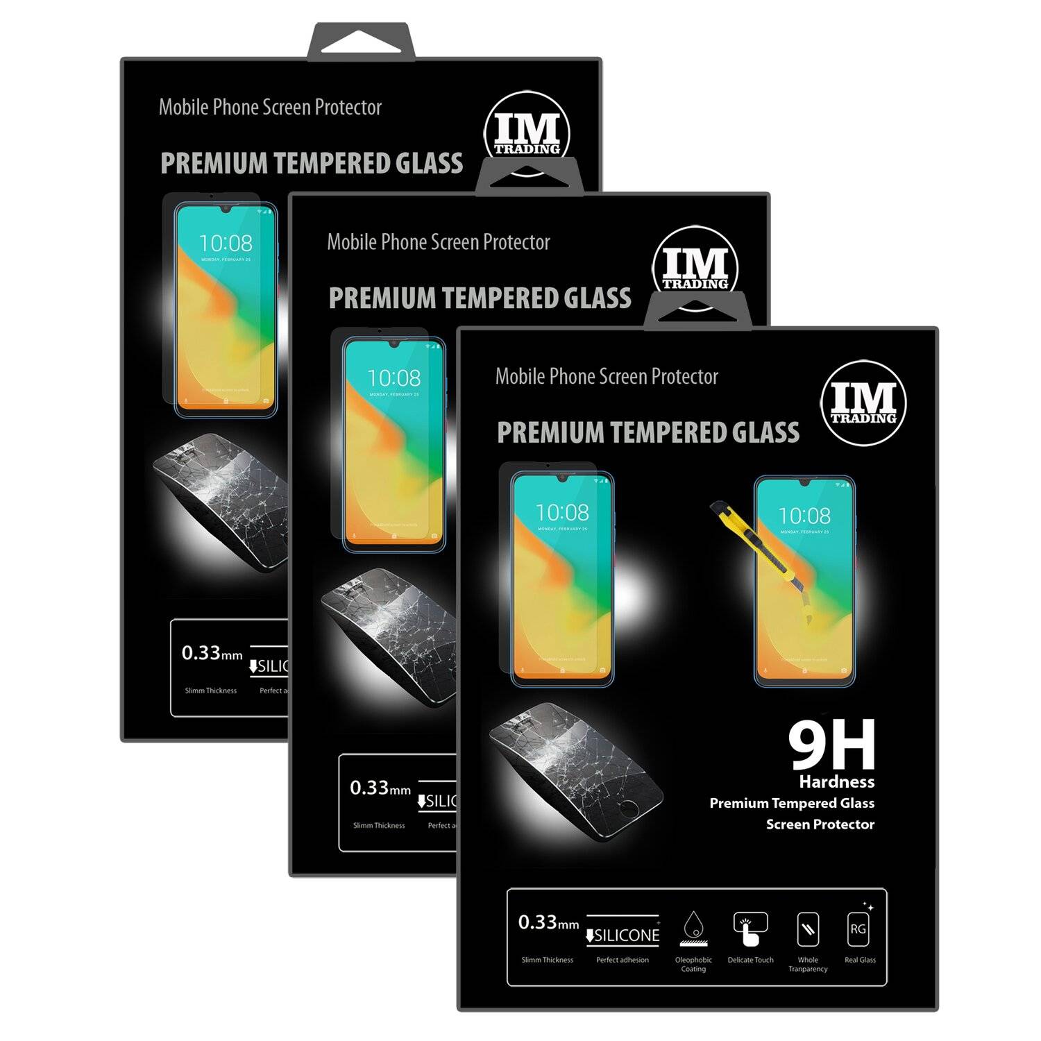 3X Schutz Schutz Glas 9H Tempered Glass Display Schutz Folie Display Glas Screen Protector ZTE BLADE V10 VITA