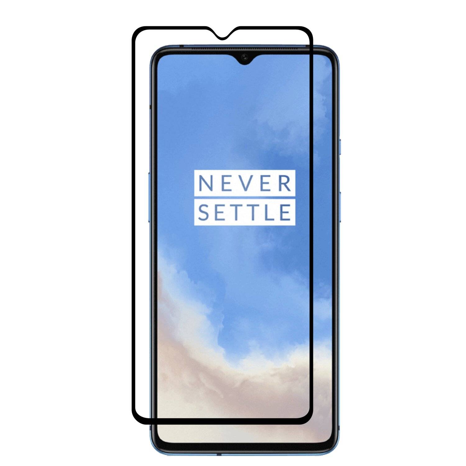 5D Schutz Glas kompatibel mit OnePlus 7T Curved Schutz Folie Vollständig Klebend und Abdeckung