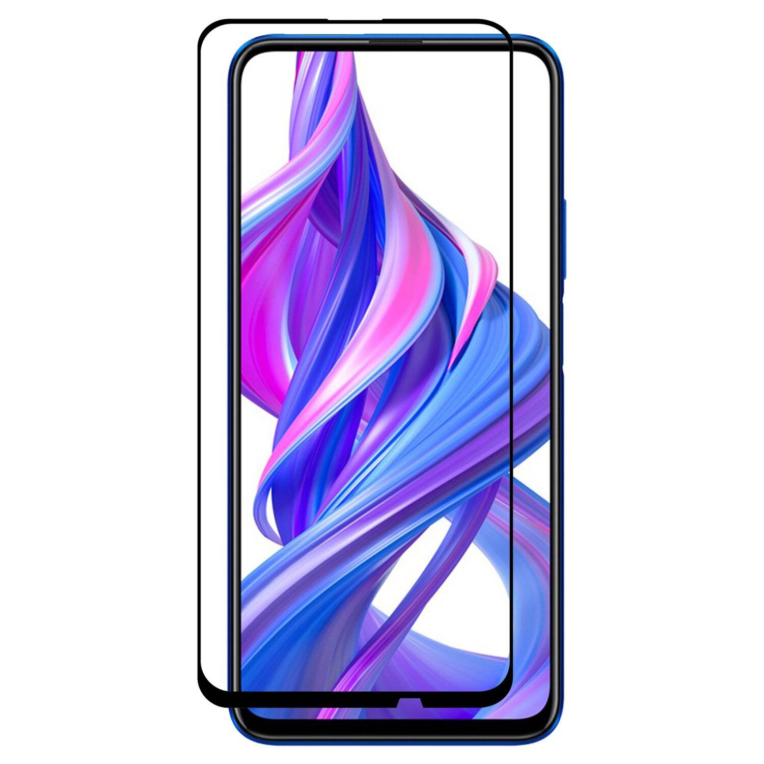 5D Schutz Glas kompatibel mit HONOR 9X Curved Schutz Folie Vollständig Klebend und Abdeckung