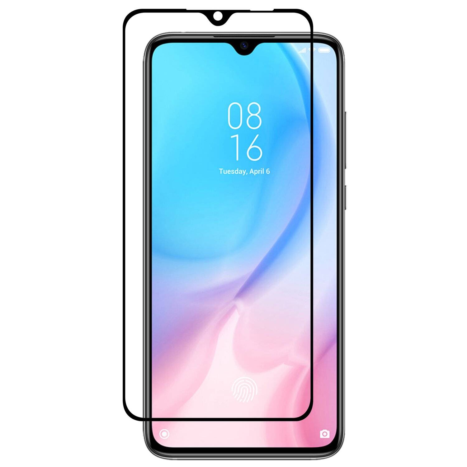 5D Schutz Glas kompatibel mit XIAOMI MI 9 LITE Curved Schutz Folie Vollständig Klebend und Abdeckung