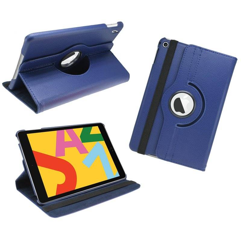 360 Schutz Tablet Cover Apple iPad (2019) 10.2 Zoll Tasche Hülle Tabletschale Bumper Case Etui Rotierbar Ständer Blau