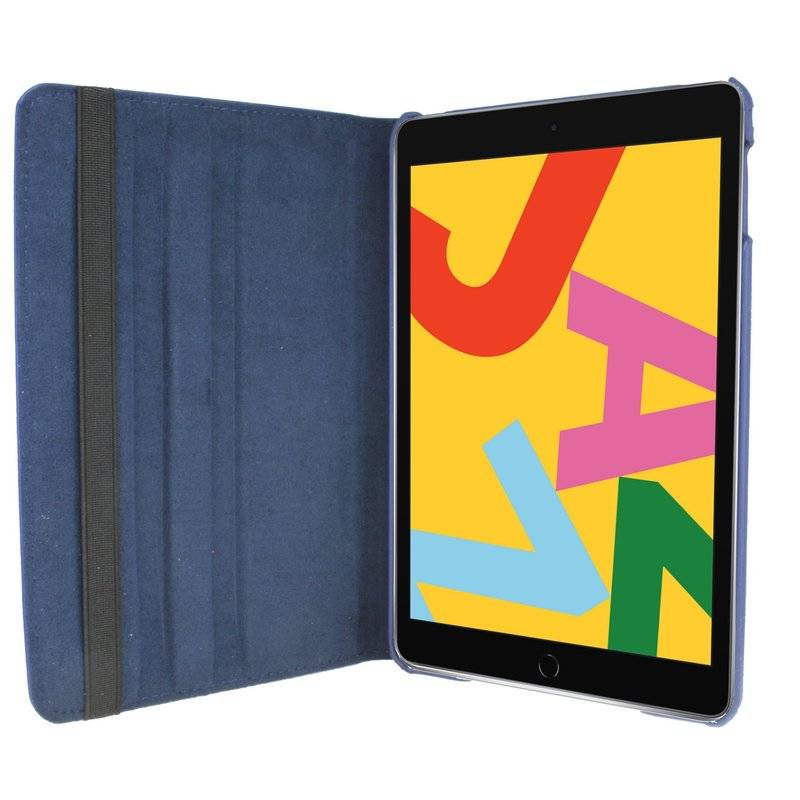 360 Schutz Tablet Cover Apple iPad (2019) 10.2 Zoll Tasche Hülle Tabletschale Bumper Case Etui Rotierbar Ständer Blau