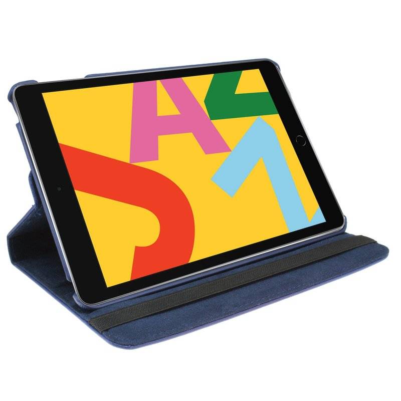 360 Schutz Tablet Cover Apple iPad (2019) 10.2 Zoll Tasche Hülle Tabletschale Bumper Case Etui Rotierbar Ständer Blau