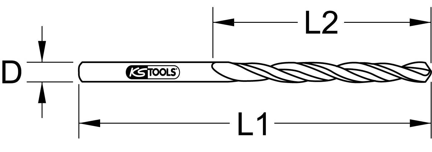KS TOOLS HSS TiN Spiralbohrer, 14,5mm, 1er Pack
