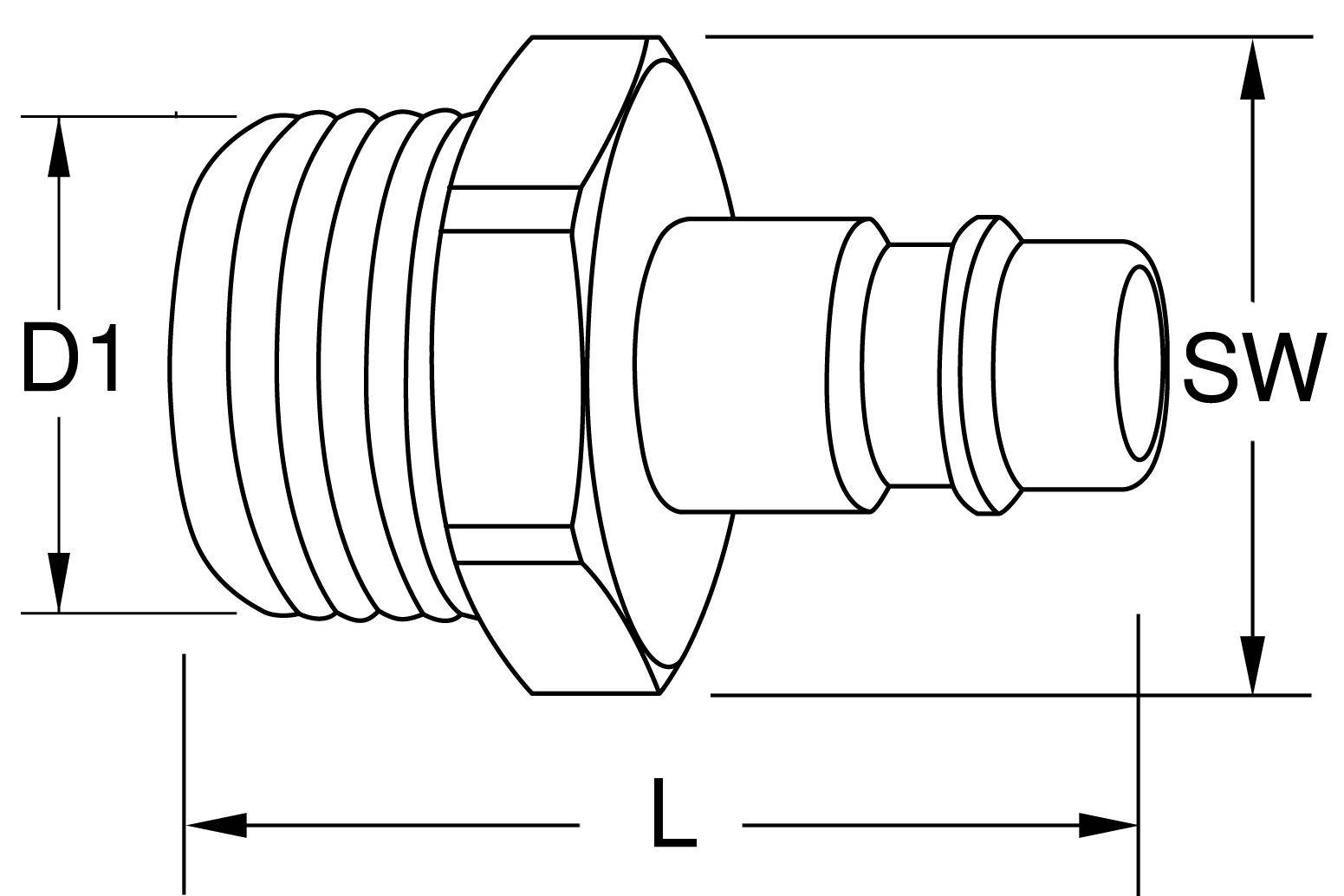 KS TOOLS Messing-Stecknippel mit Auengewinde, G1/4"AG
