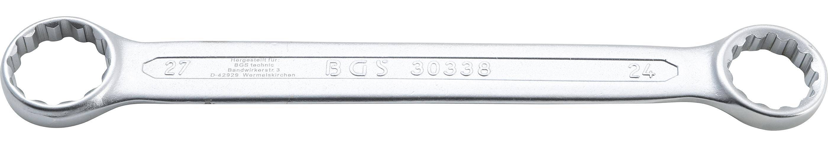 BGS Doppel-Ringschlüssel | extra flach | SW 24 x 27 mm