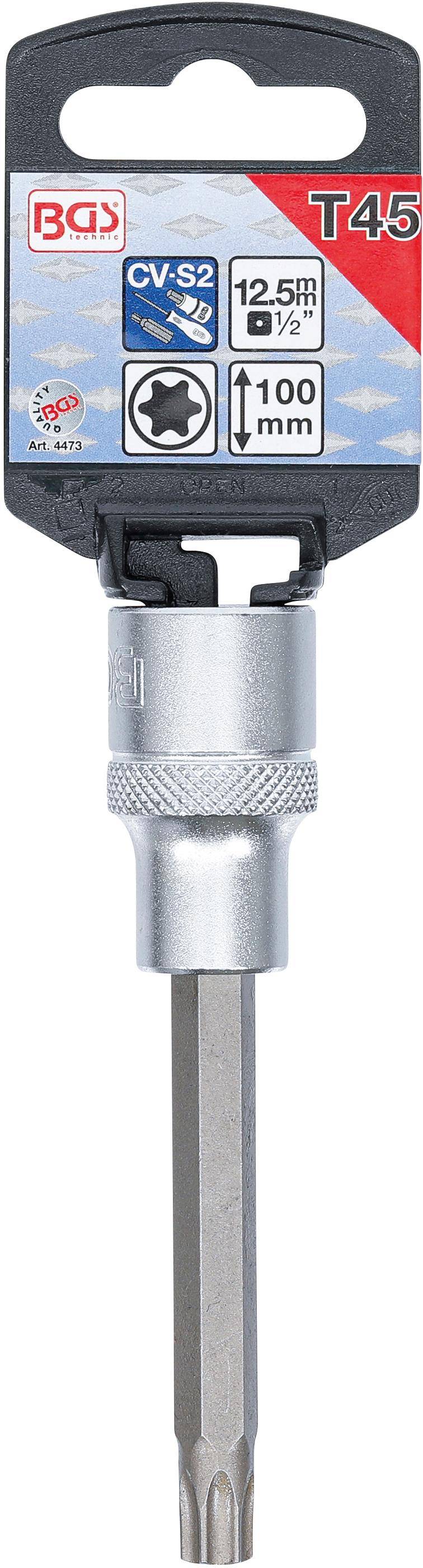 BGS technic Bit-Einsatz | Lnge 100 mm | Antrieb Innenvierkant 12,5 mm