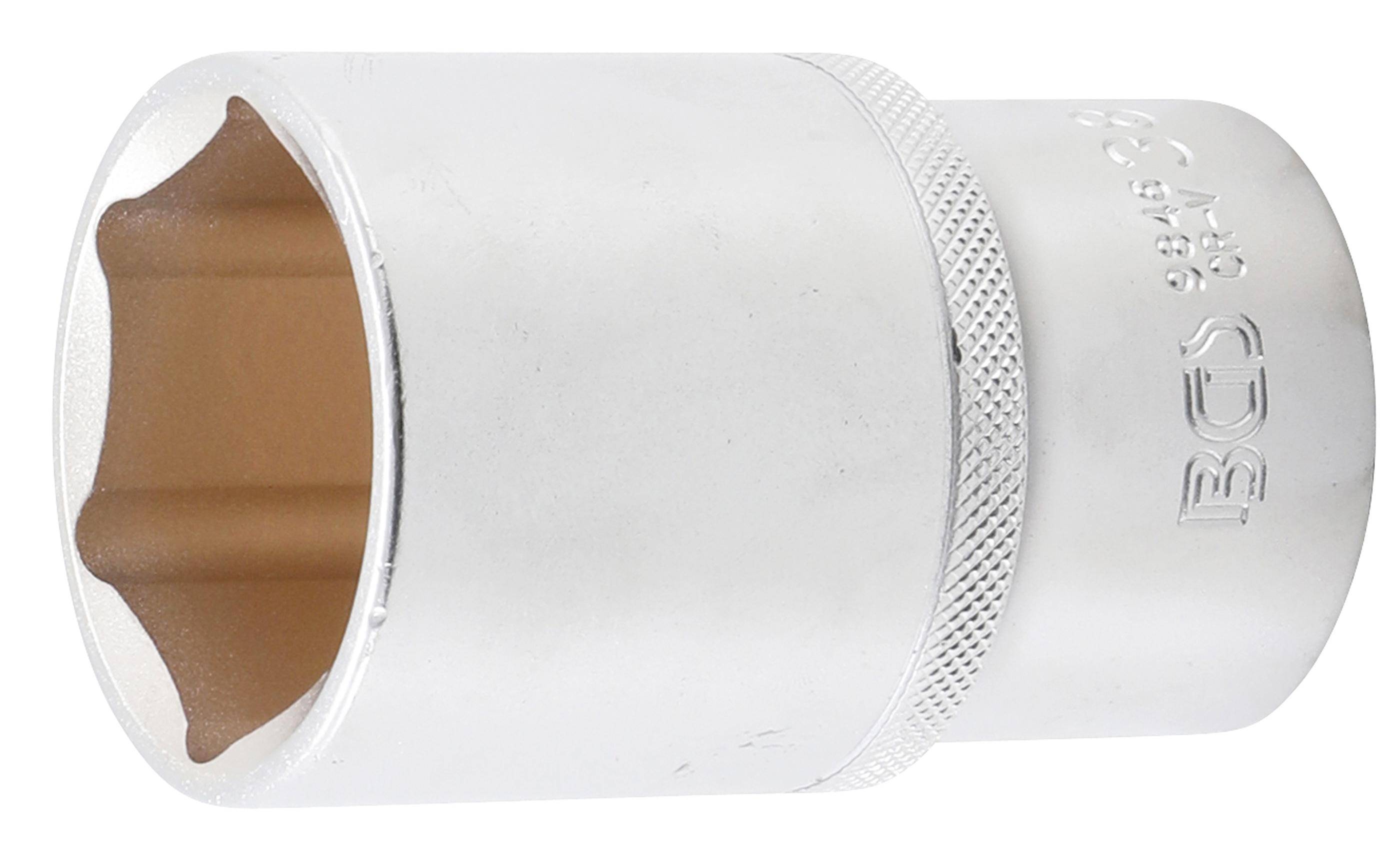 BGS Steckschlssel-Einsatz Sechskant, tief | Antrieb Innenvierkant