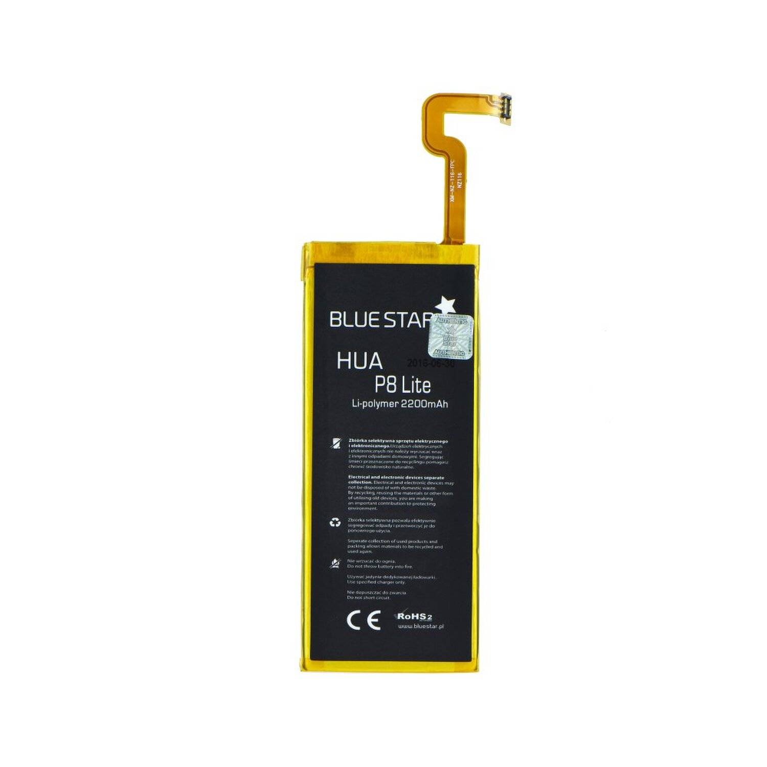 Akku Ersatz kompatibel mit Huawei P8 Lite ALE-L21 2200 mAh Austausch Batterie Handy Accu HB3742A0EZC