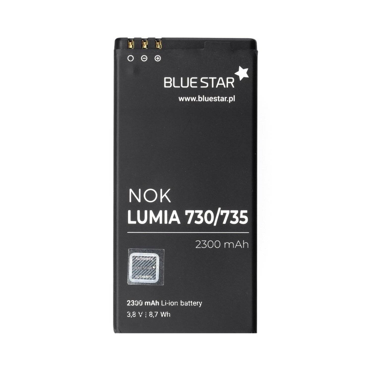 Akku Ersatz kompatibel mit Nokia Lumia 730 2300 mAh Austausch Batterie Accu Nokia BV-T5A