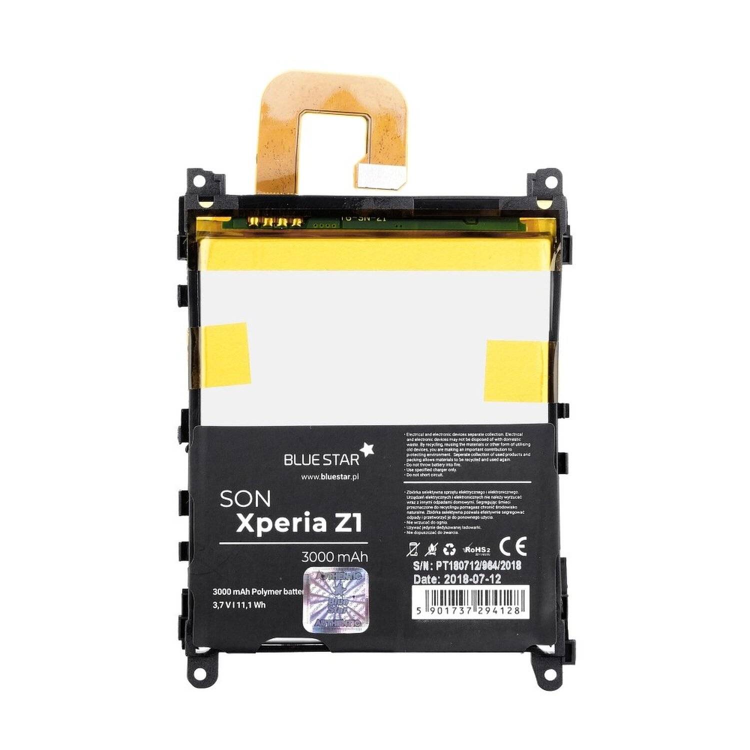 Akku Ersatz kompatibel mit Sony Xperia Z1 3000 mAh Austausch Batterie Accu LIS1525ERPC