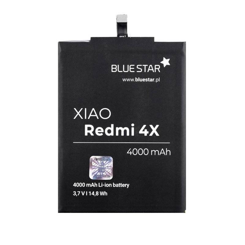 Bluestar Akku Ersatz kompatibel mit Xiaomi Redmi 4X 4000 mAh Austausch Batterie Accu BM47