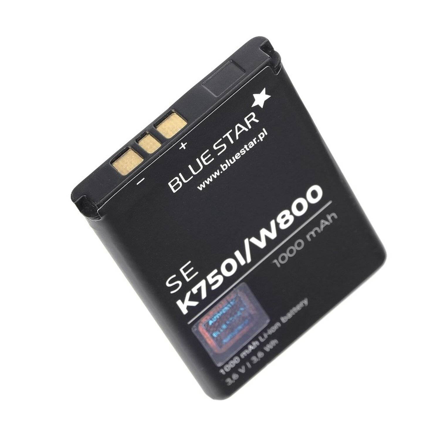 Akku Ersatz kompatibel mit Sony Ericsson K750i 1000mAh 3,6V Li-lon Austausch Batterie Accu BST-36 W800, W550i, Z300