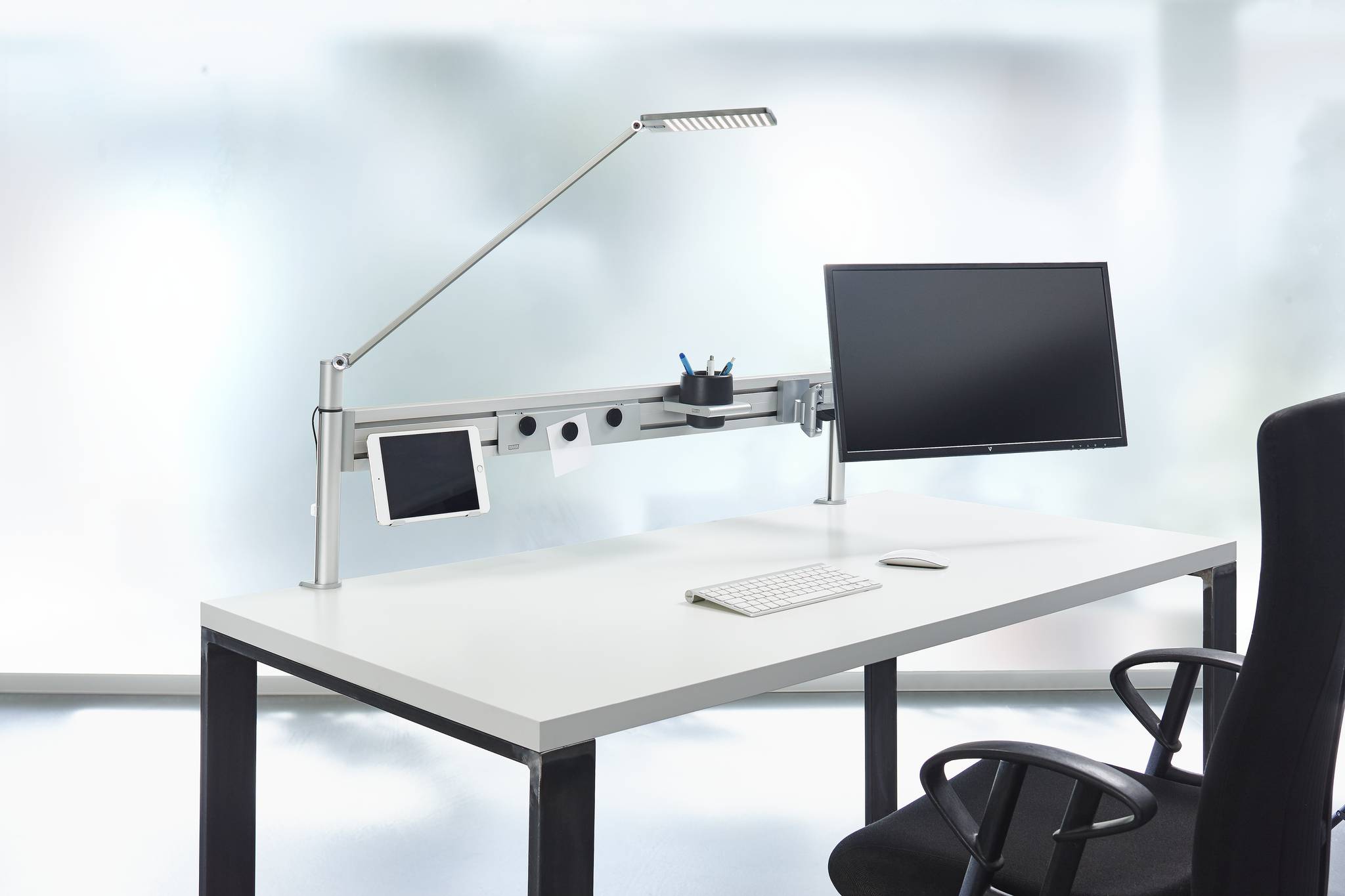 Stiftablage, Utensilienablage NOVUS Penda Stifteköcher silber/anthrazit