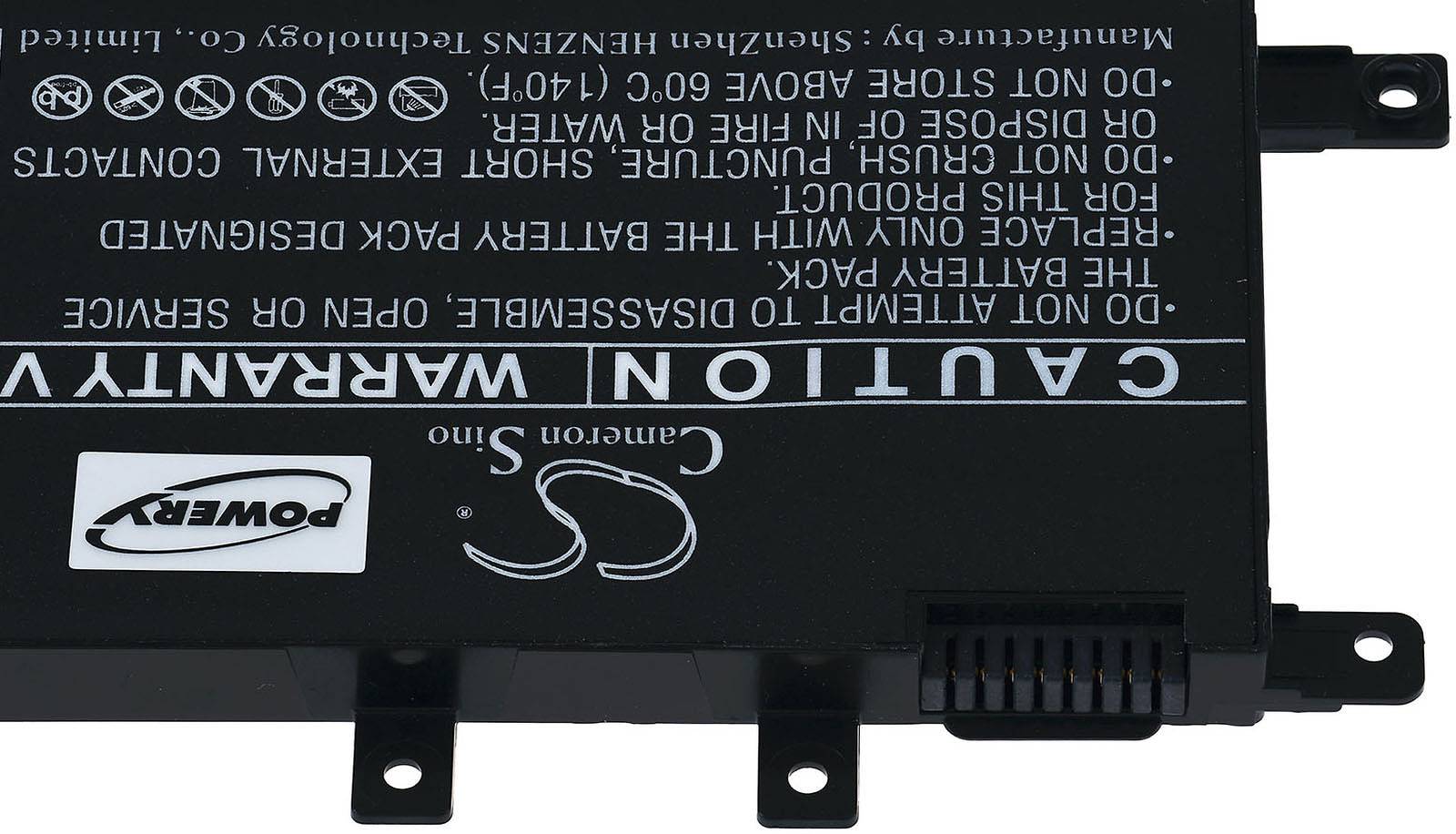 Powery Akku für Laptop Asus A541U, 7,6V, Li-Polymer