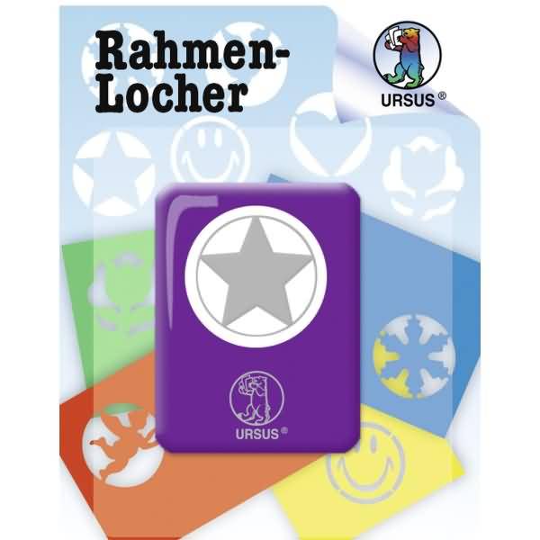 Rahmen-Locher Kunststoff/Metall Stern