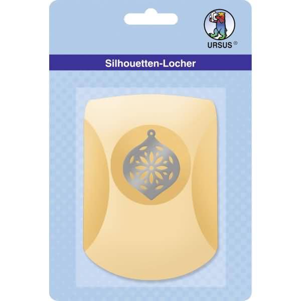 Silhouetten-Locher groß Weihnachtsmannornament