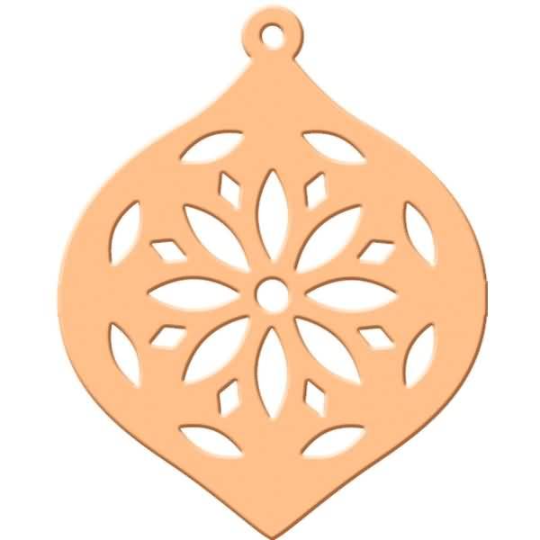 Silhouetten-Locher groß Weihnachtsmannornament