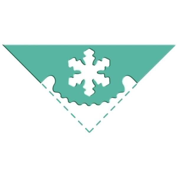 Eck-Locher groß Schneeflocke