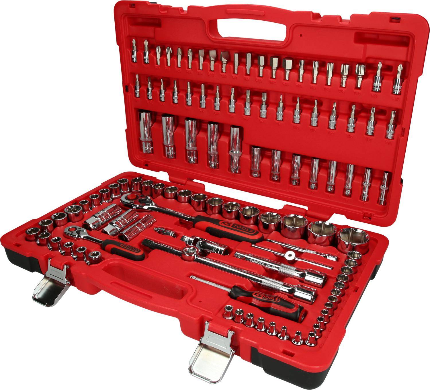 KS TOOLS 1/4"+1/2" CHROMEplus Steckschlssel-Satz, 110-tlg