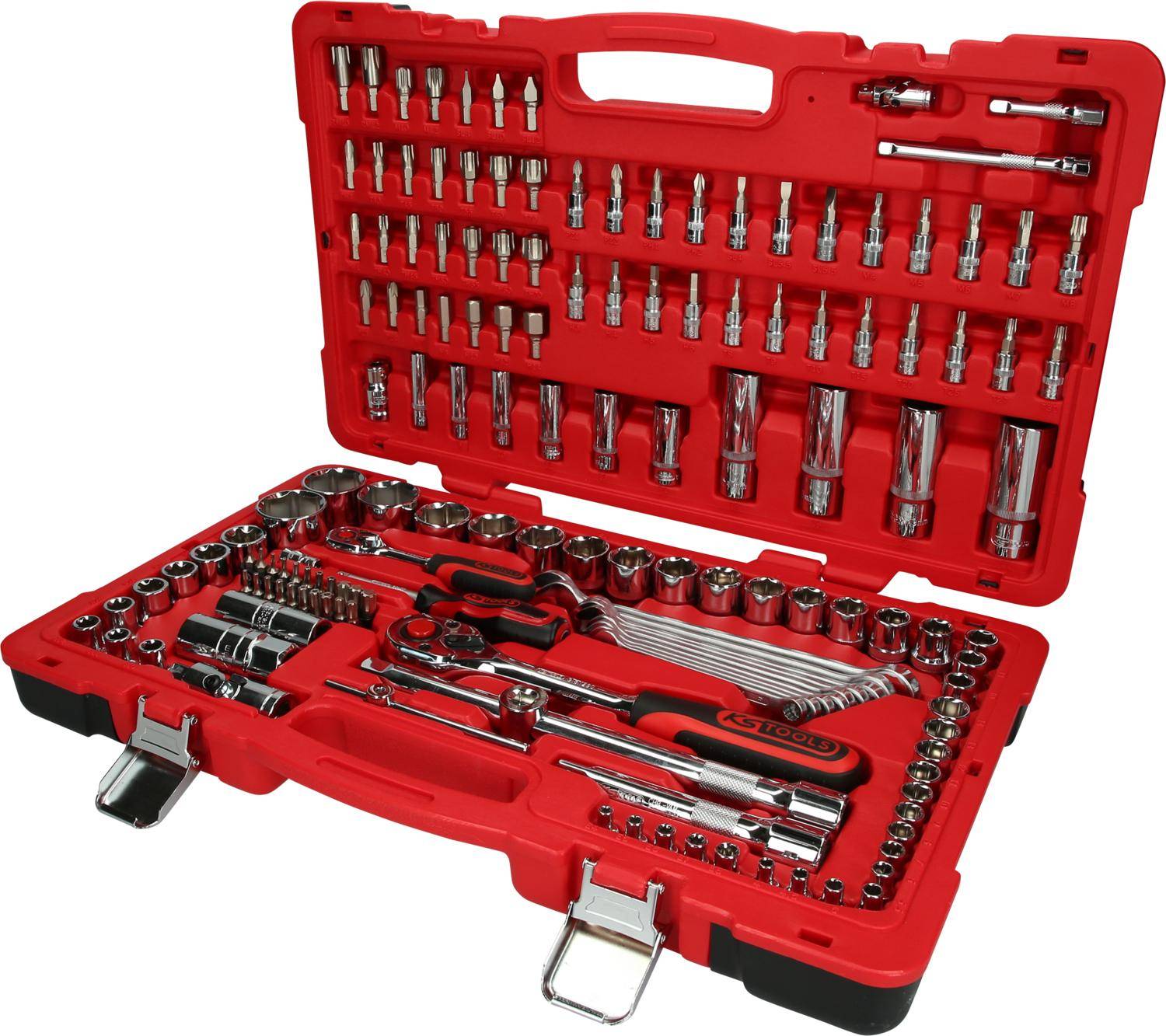 KS TOOLS 1/4"+1/2" CHROMEplus Steckschlssel-Satz, 151-tlg
