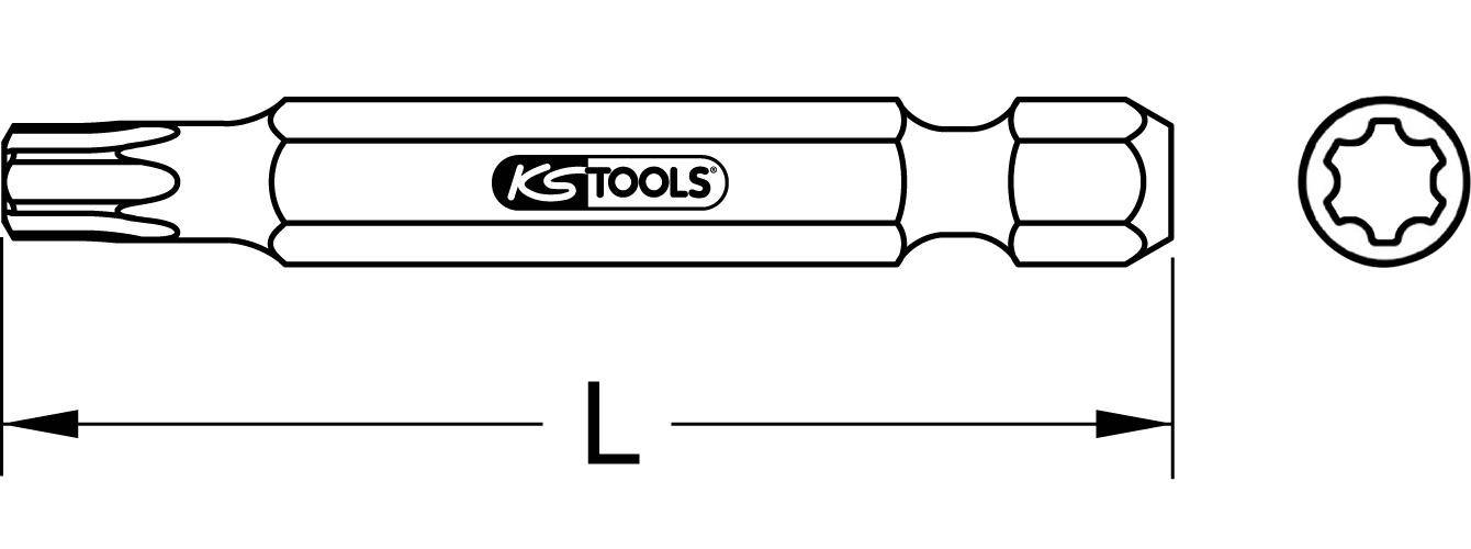 KS TOOLS 1/4" Torx PLUS Bit, 50mm, IP6