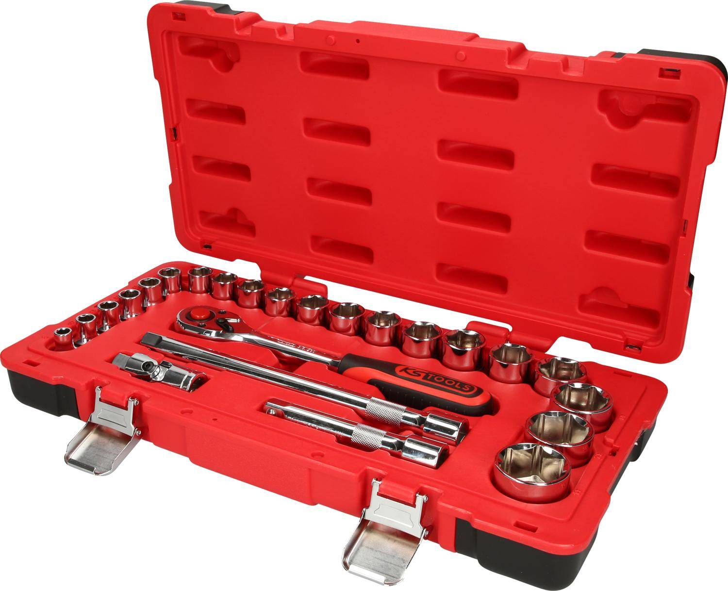 KS TOOLS 1/2" CHROMEplus Steckschlssel-Satz, 24-tlg