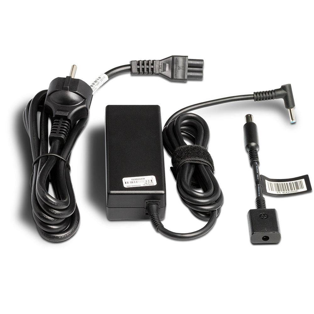 HP 65W Netzteil (P/N: H6Y89AA#ABB, 19.5V, 3.33A, schwarz) + Adapter 825026-001 (4,5mm auf 7,4mm)