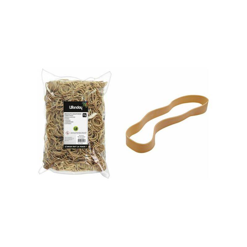 Wonday Gummibänder, natur, Breite: 10 mm, Großpackung