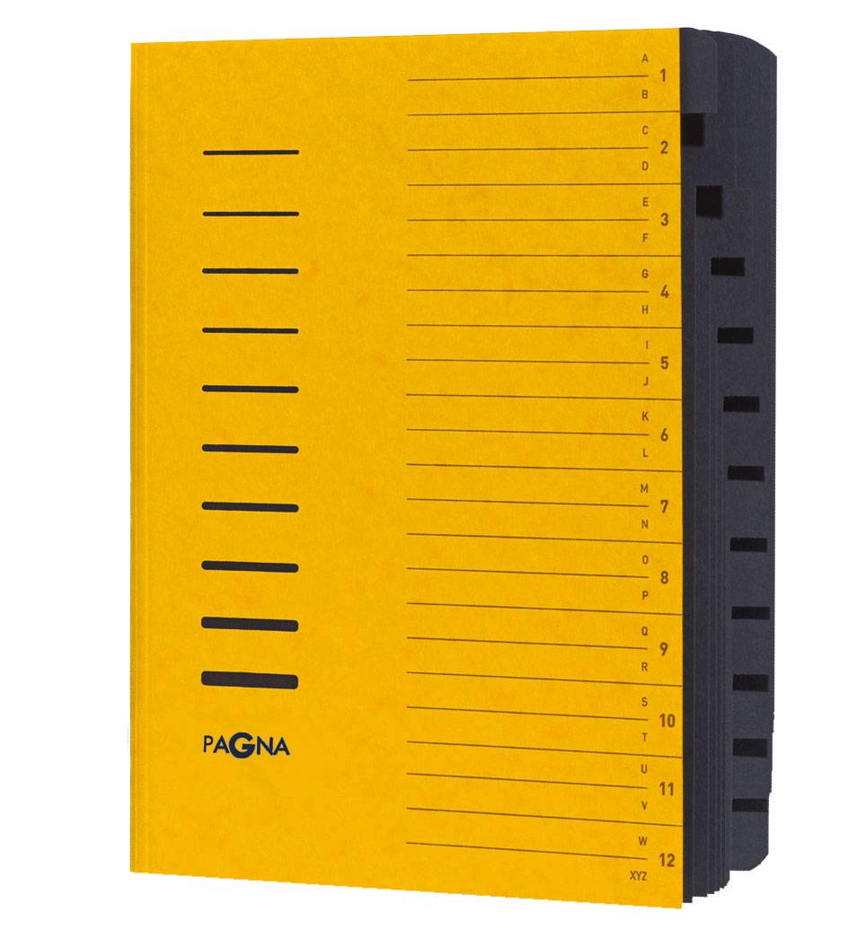 Pagna - Gliederungsordner - 12 Fächer - vorgedruckt: A-Z, 1-12