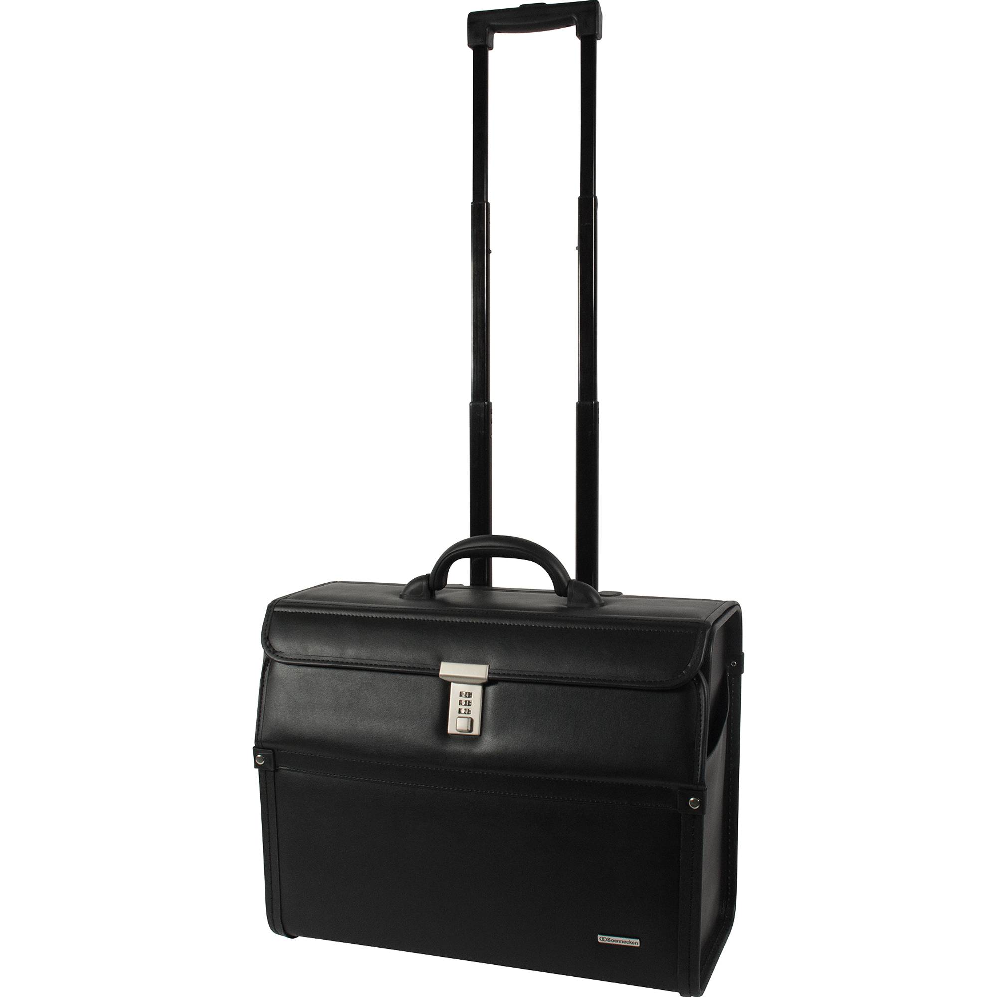 Soennecken Pilotenkoffer Dresden 5173 Teleskopstiel Lederimitat sw