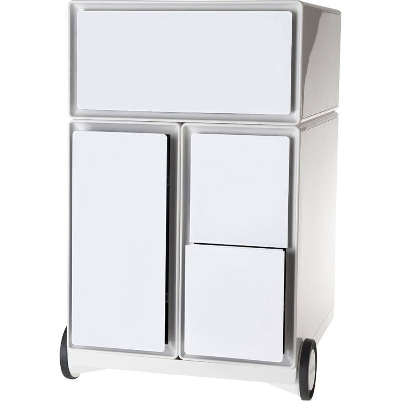 PAPERFLOW Rollcontainer "easyBox", 1 Schub, weiß / weiß