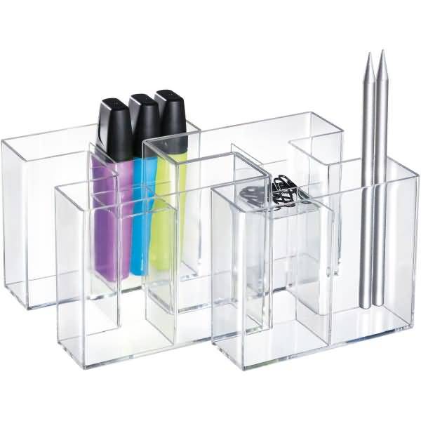 Schreibtischköcher Bravo transparent-glasklar