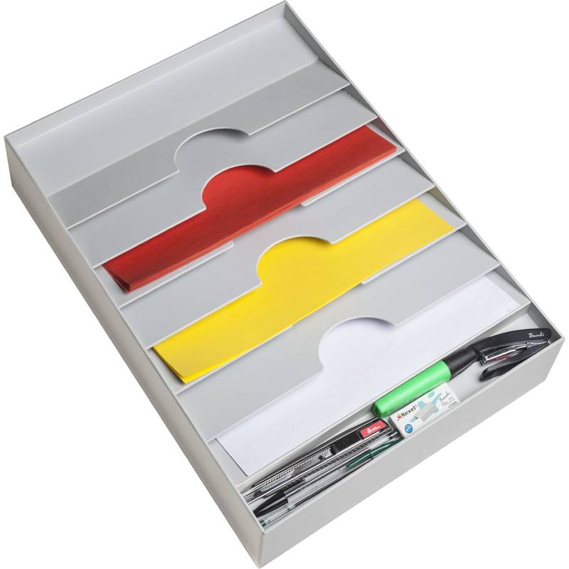 PAPERFLOW Schubladeneinsatz, 6 Fächer, grau