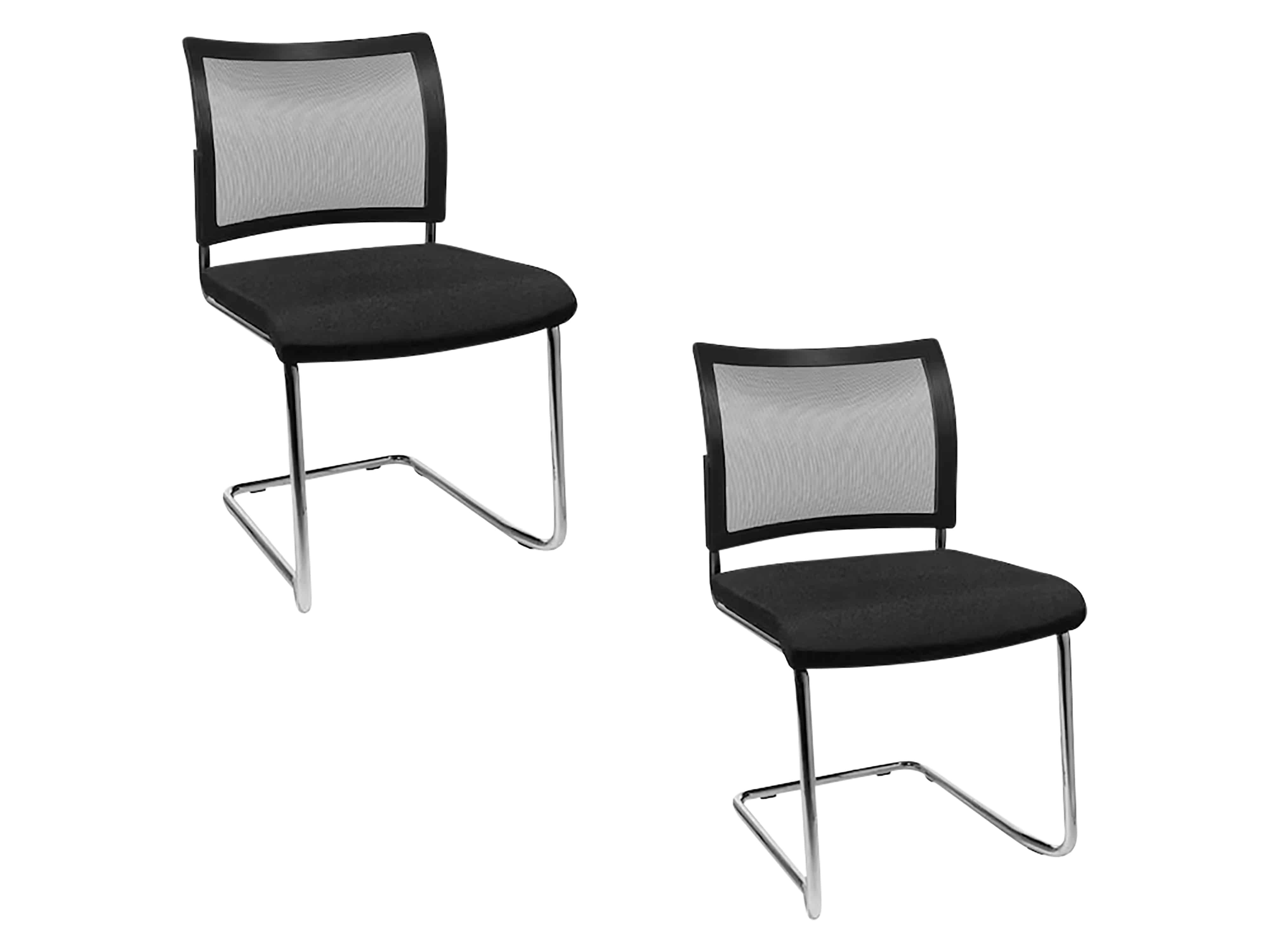 TOPSTAR Besucherstuhl Visit 20 Netz schwarz 2er Pack
