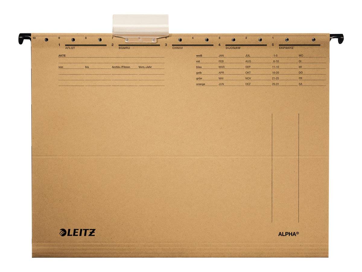 Esselte Leitz ALPHA - Hängeregister - für A4 - Naturbraun