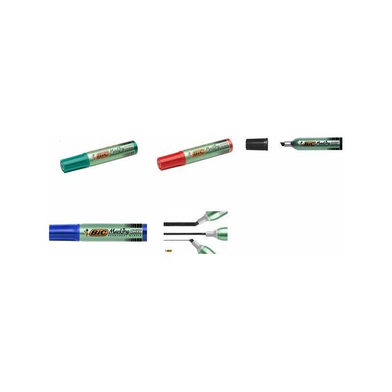 BIC Permanent-Marker Marking Onyx 1481, Keilspitze, rot