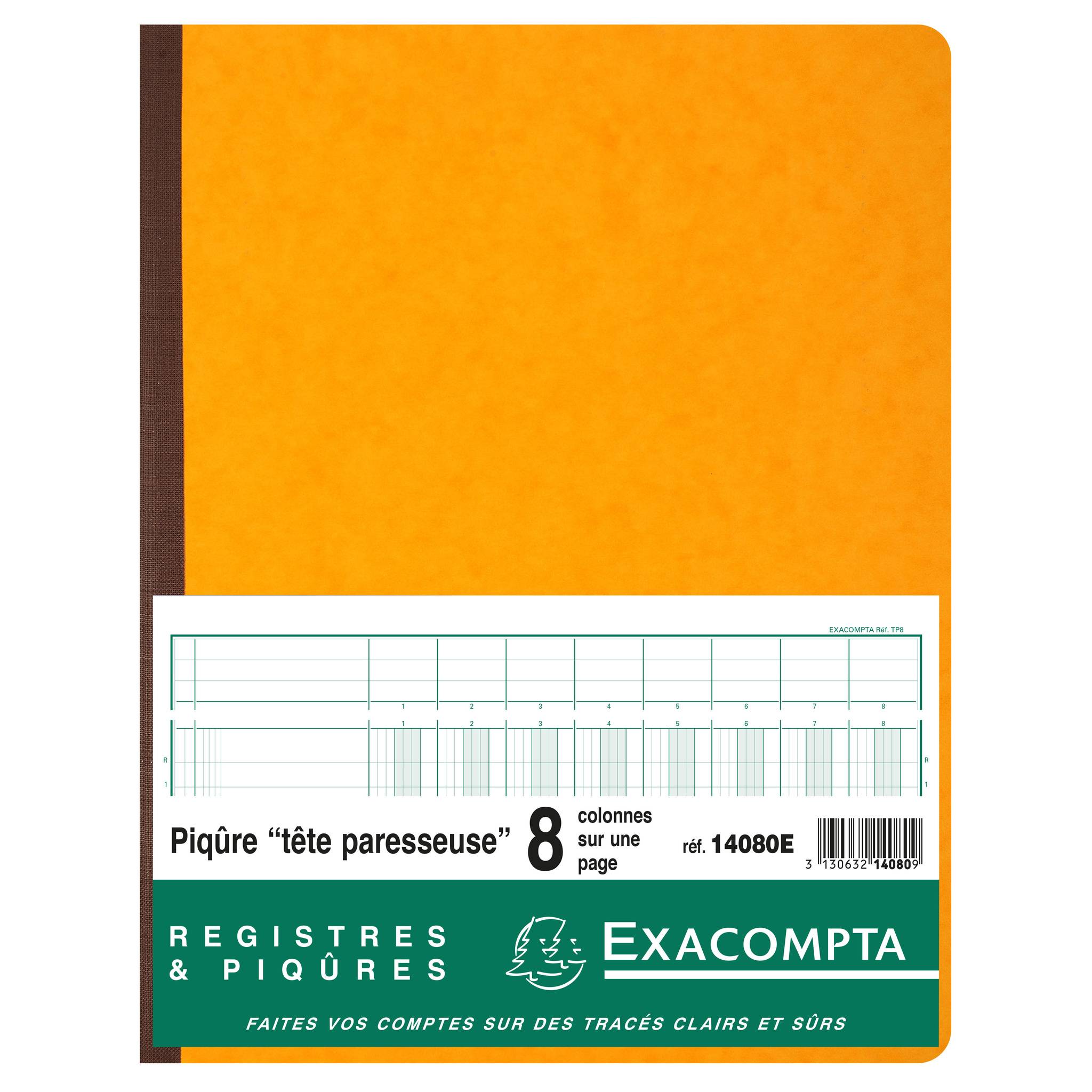 Exacompta Geschaeftsbuch 32x25 80S 8 Spalten - Farben sortiert - 14080E