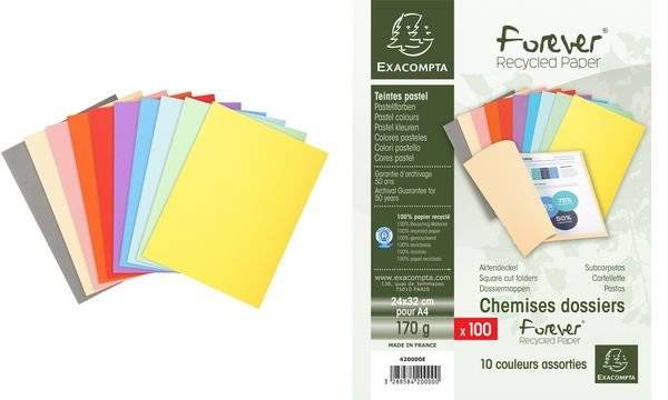 EXACOMPTA Aktendeckel FOREVER 250, DIN A4, chamois (332256500)