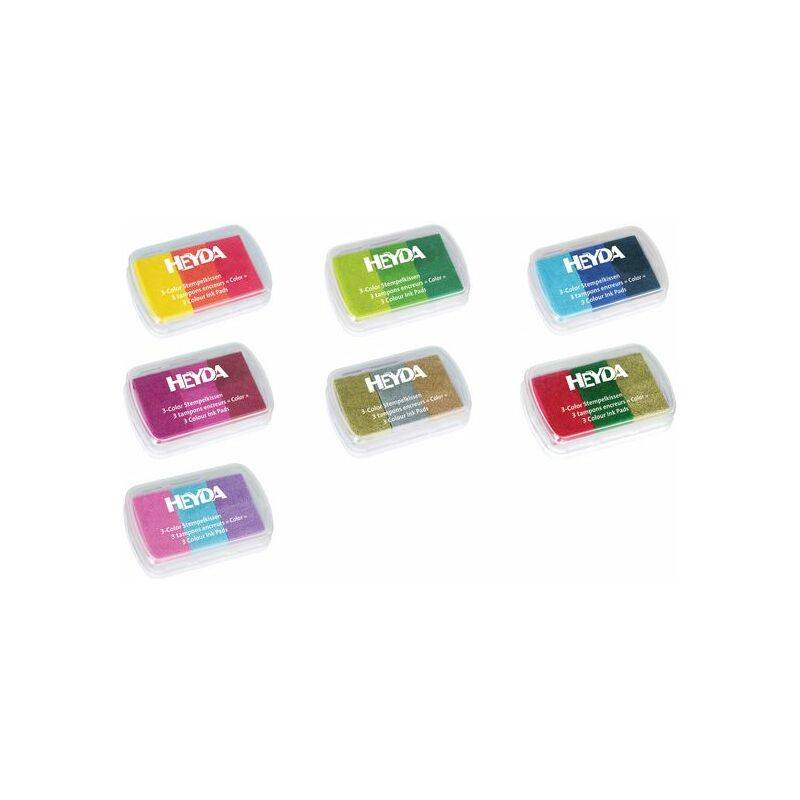 HEYDA Stempelkissen 3-Color, gelb/orange/rot