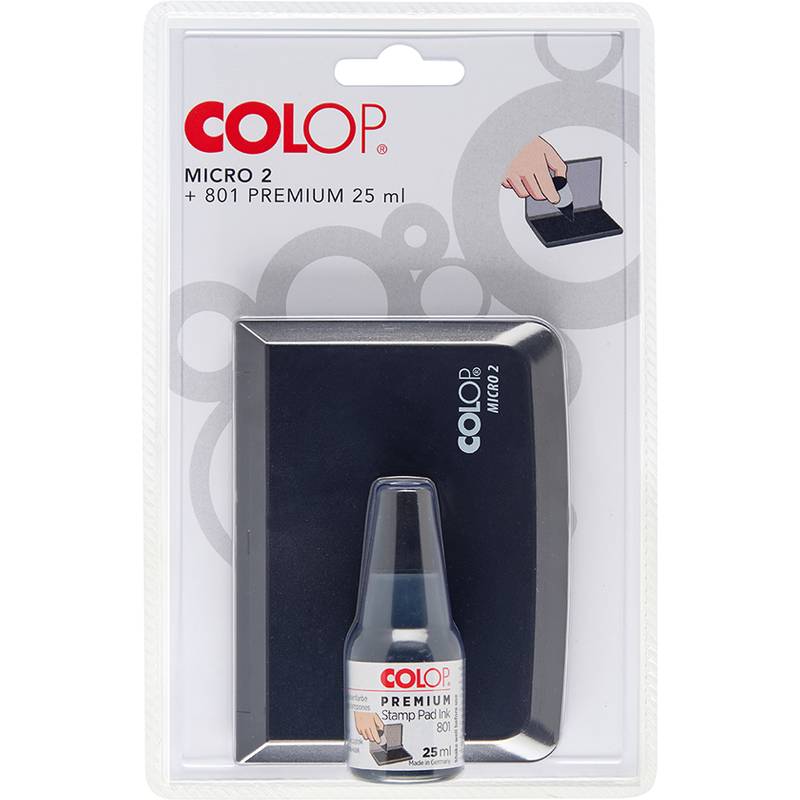 COLOP Kombibox Stempelkissen + Stempelfarbe, schwarz